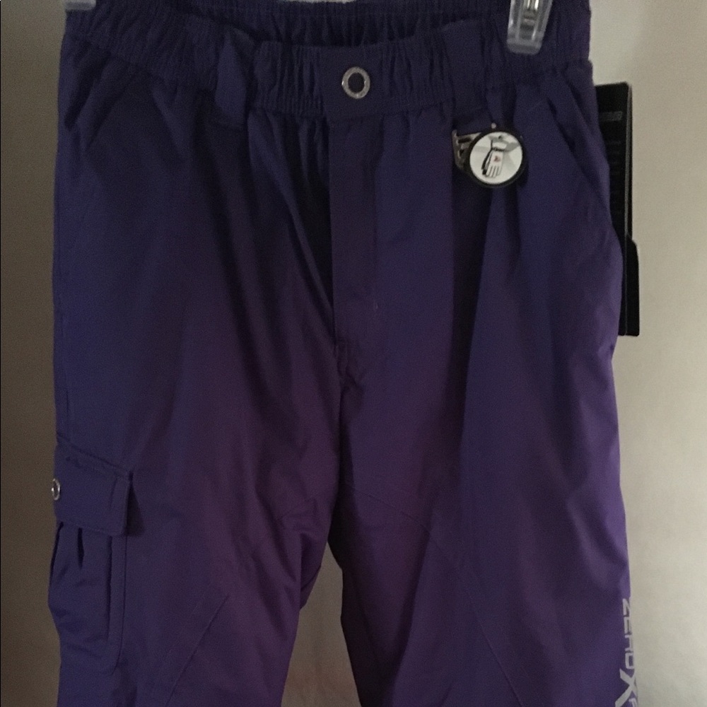 Girls youth purple snow pants